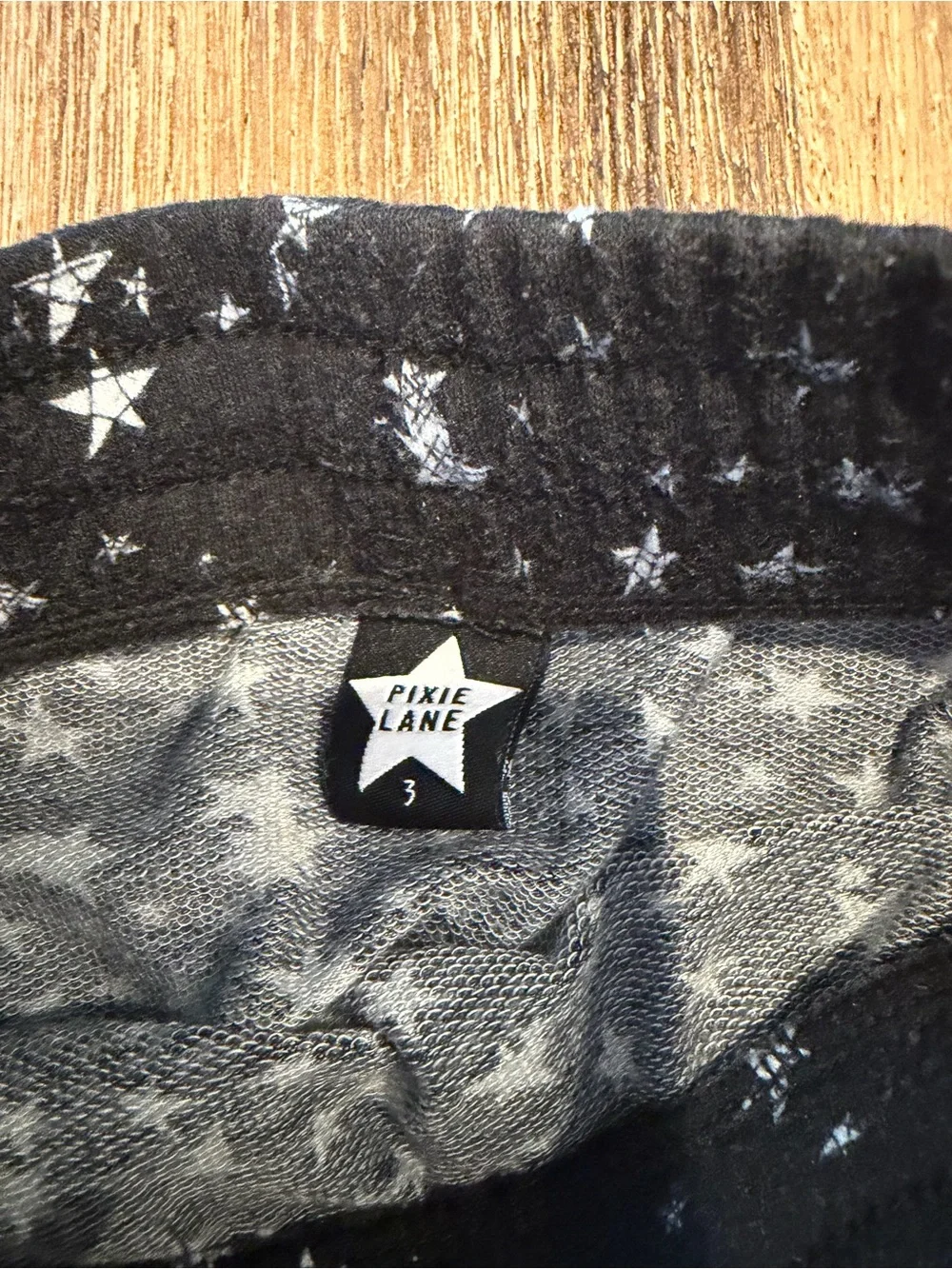 Pixie Lane Black Star Print Joggers Size 3